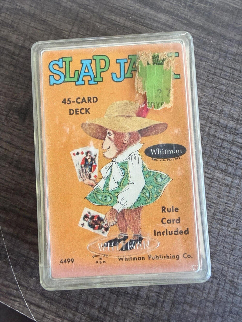 Vintage 1965 Whitman Slap Jack Animals 45 Card Deck w Rule Card